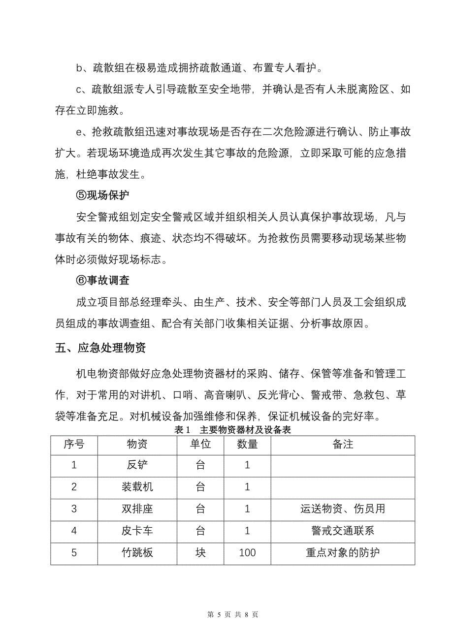 汉江崔家营航电枢纽工程高边坡坍塌抢险应急预案_下载_第5页