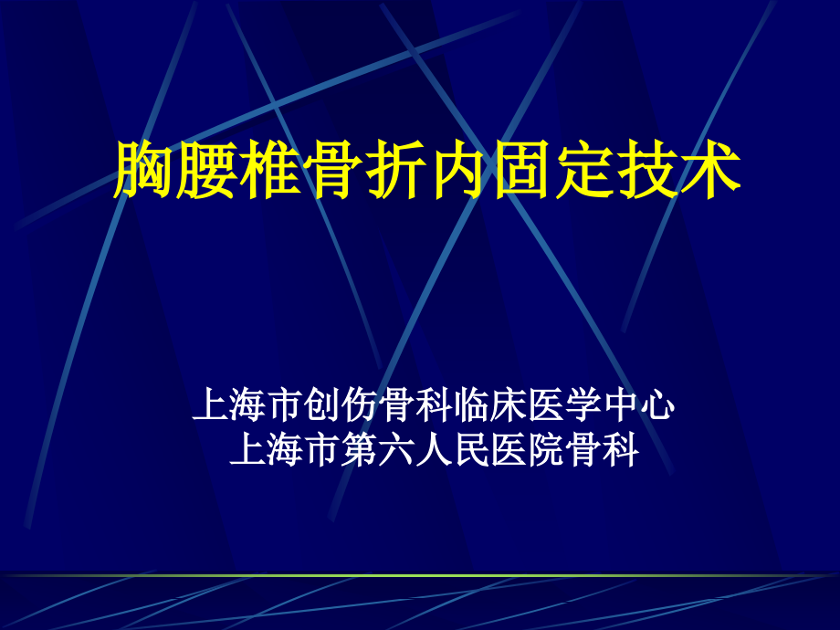 胸腰椎骨折内固定治疗新进展（精品）课件_第1页