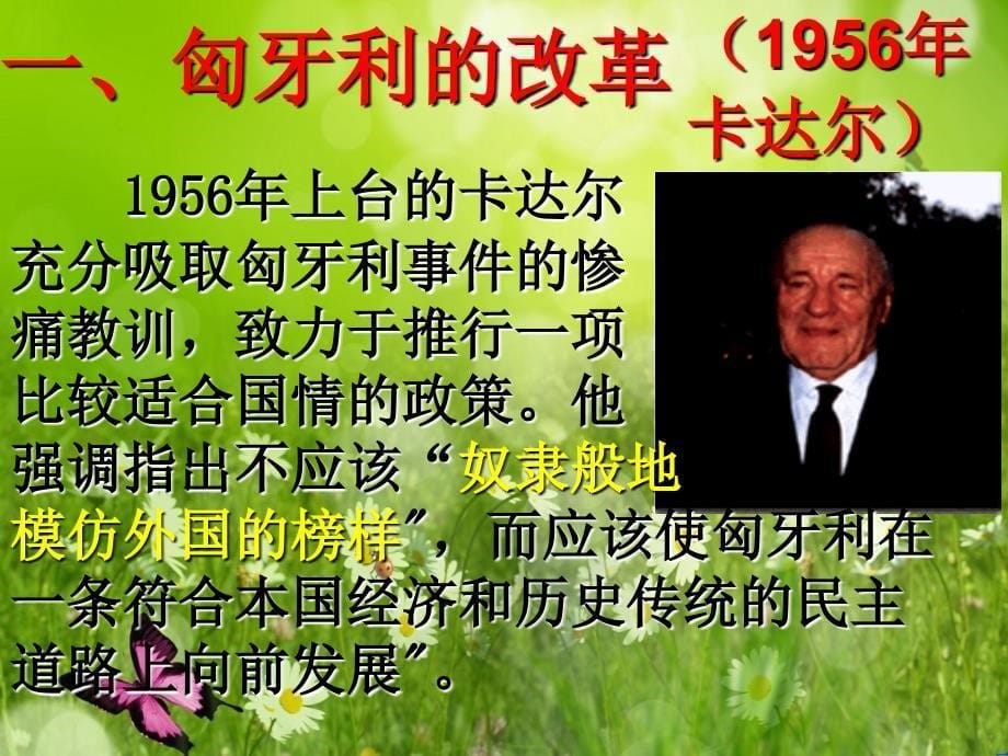 省大冶市金山店镇车桥初级中学九年级历史下册_11_东欧社会主义国家的改革与演变课件 新人教版_第5页