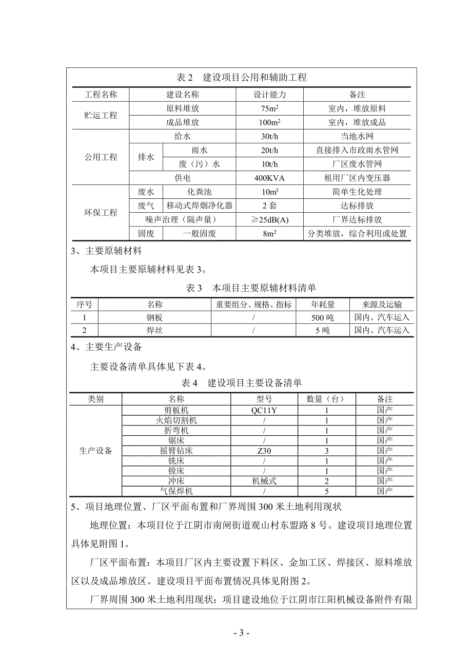 江阴市沃琳钢板焊接有限公司年产金属结构件450吨新建项目环境影响报告表_第4页