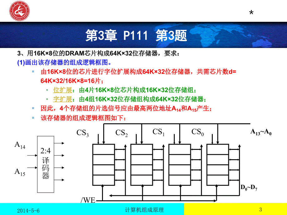 计算机组成原理第二三章习题课ppt课件_第3页