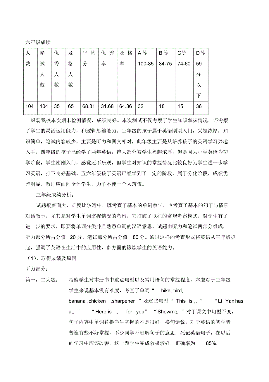 英语质量分析汇总_第2页