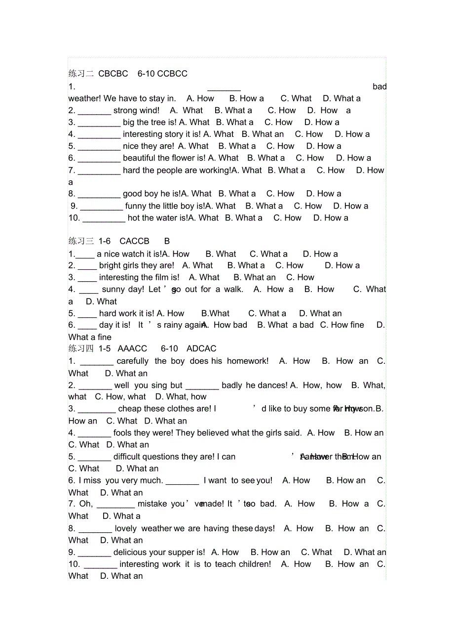 英语感叹句的用法及构成_第3页