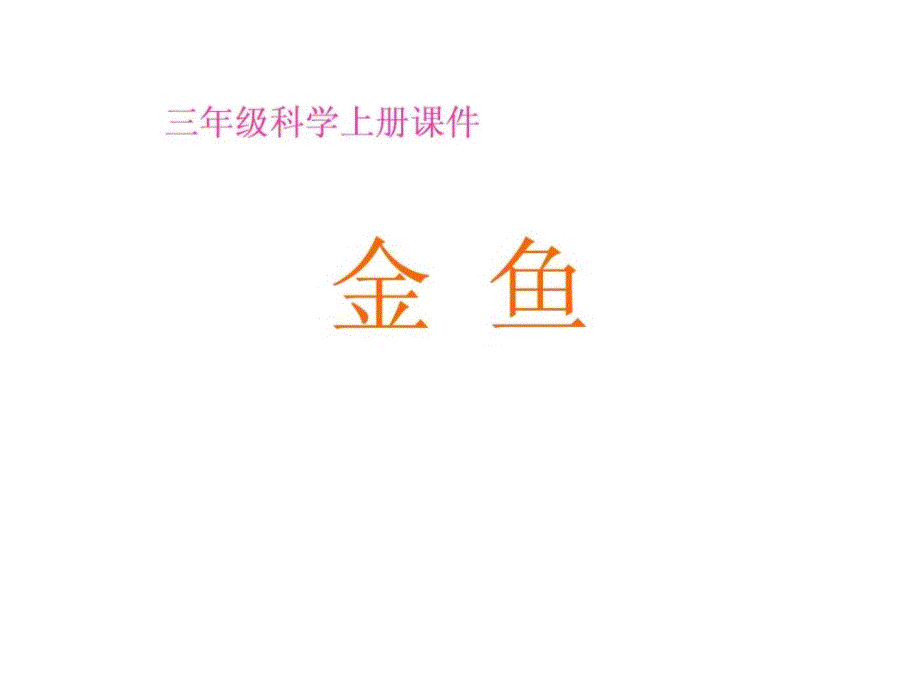 金鱼ppt（教科版）三年级科学上册课件图文新版_第1页