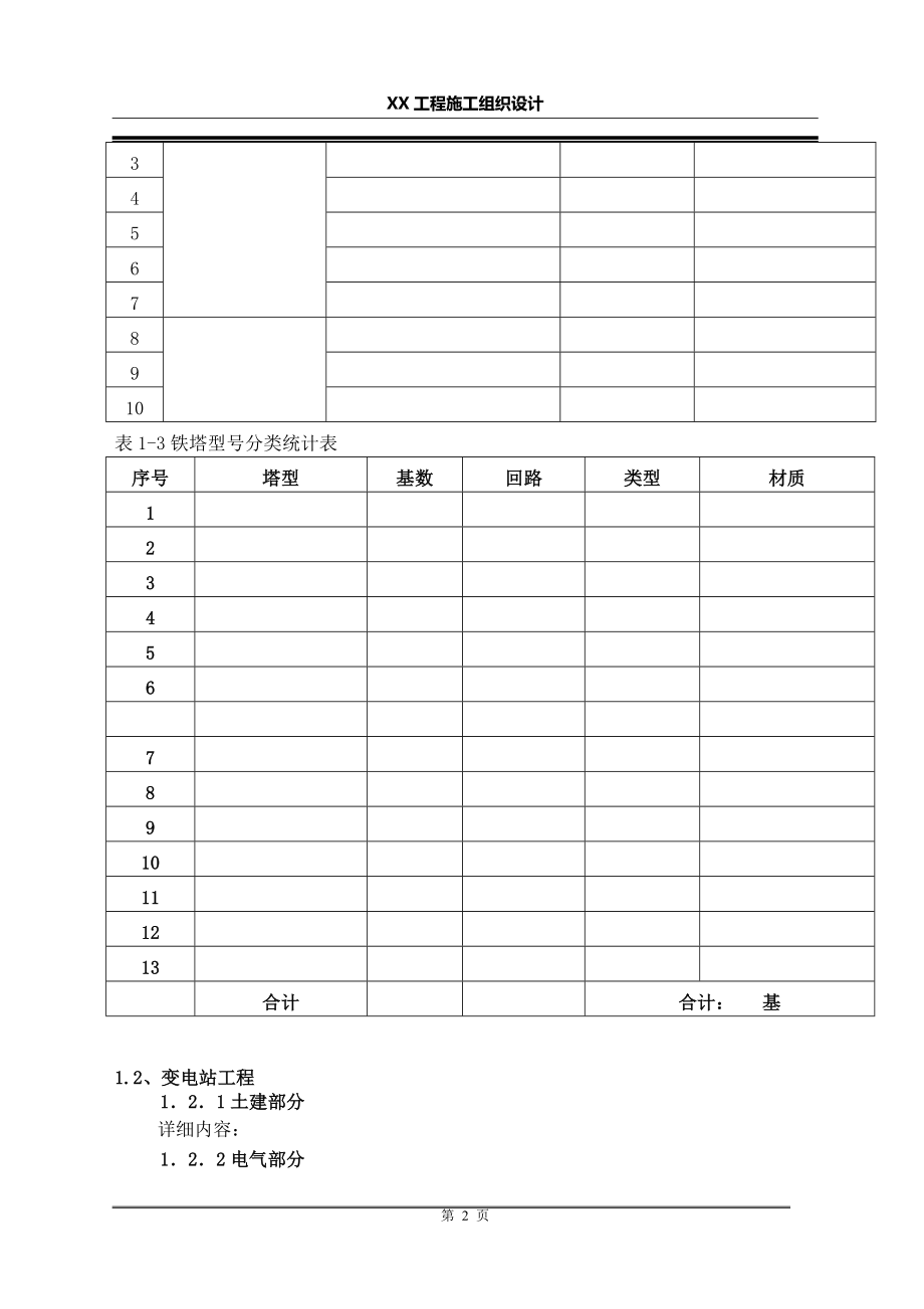 110kV  XX输变电工程施工组织设计_第2页