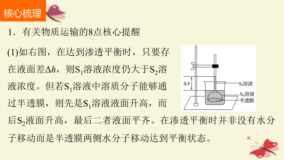 高考生物二轮复习_考前三个月_专题1 细胞的分子组成和结构 考点4 辨析物质出入细胞的方式及相关图像课件_第4页