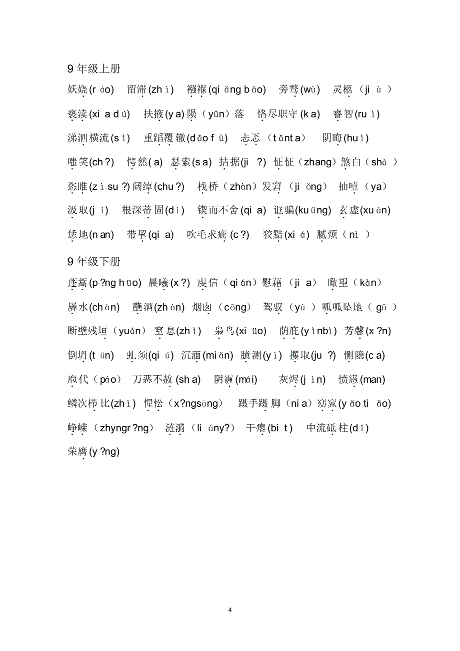中考语文复习：常用字_第4页