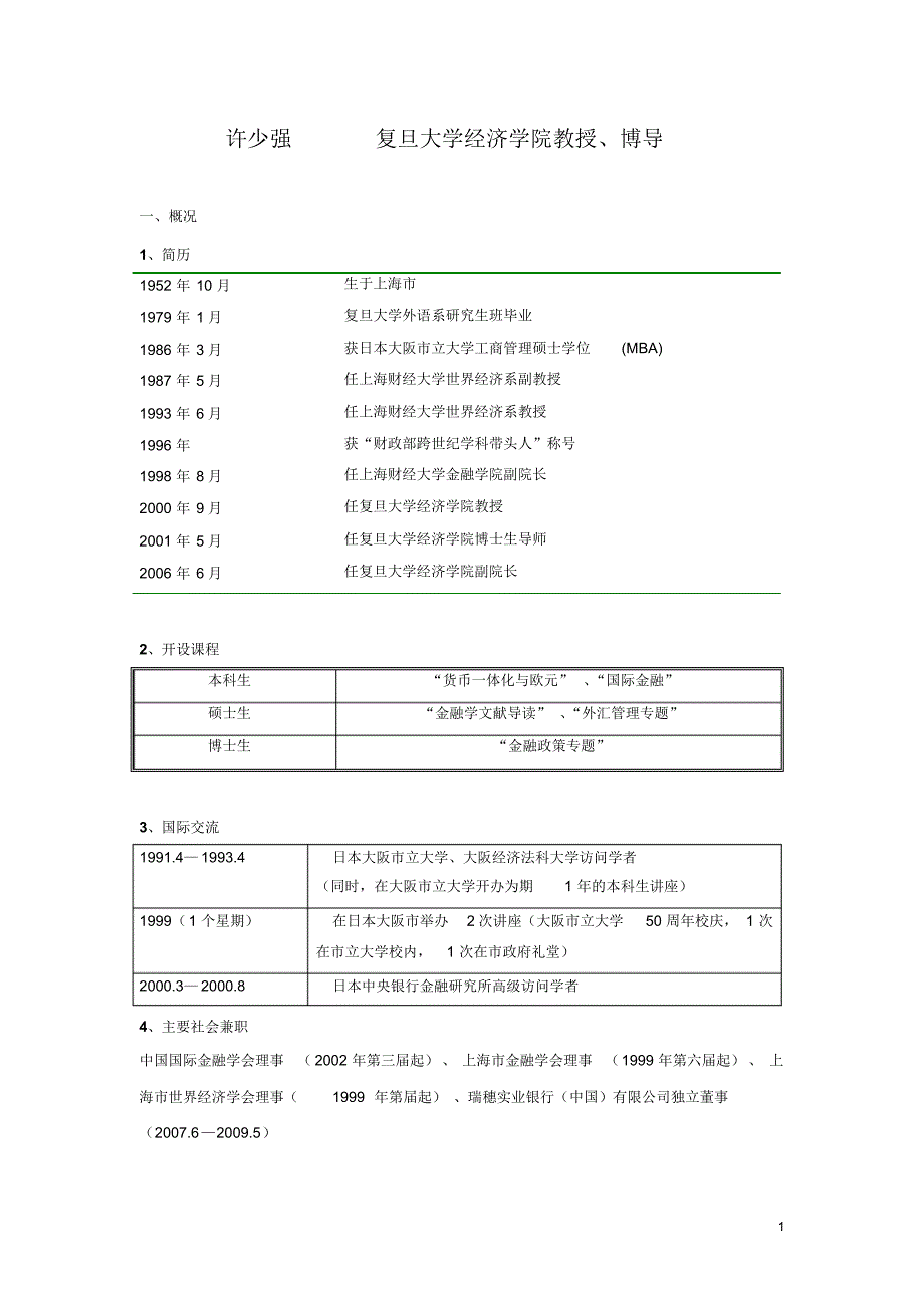 许少强复旦大学经济学院教授、博导_第1页
