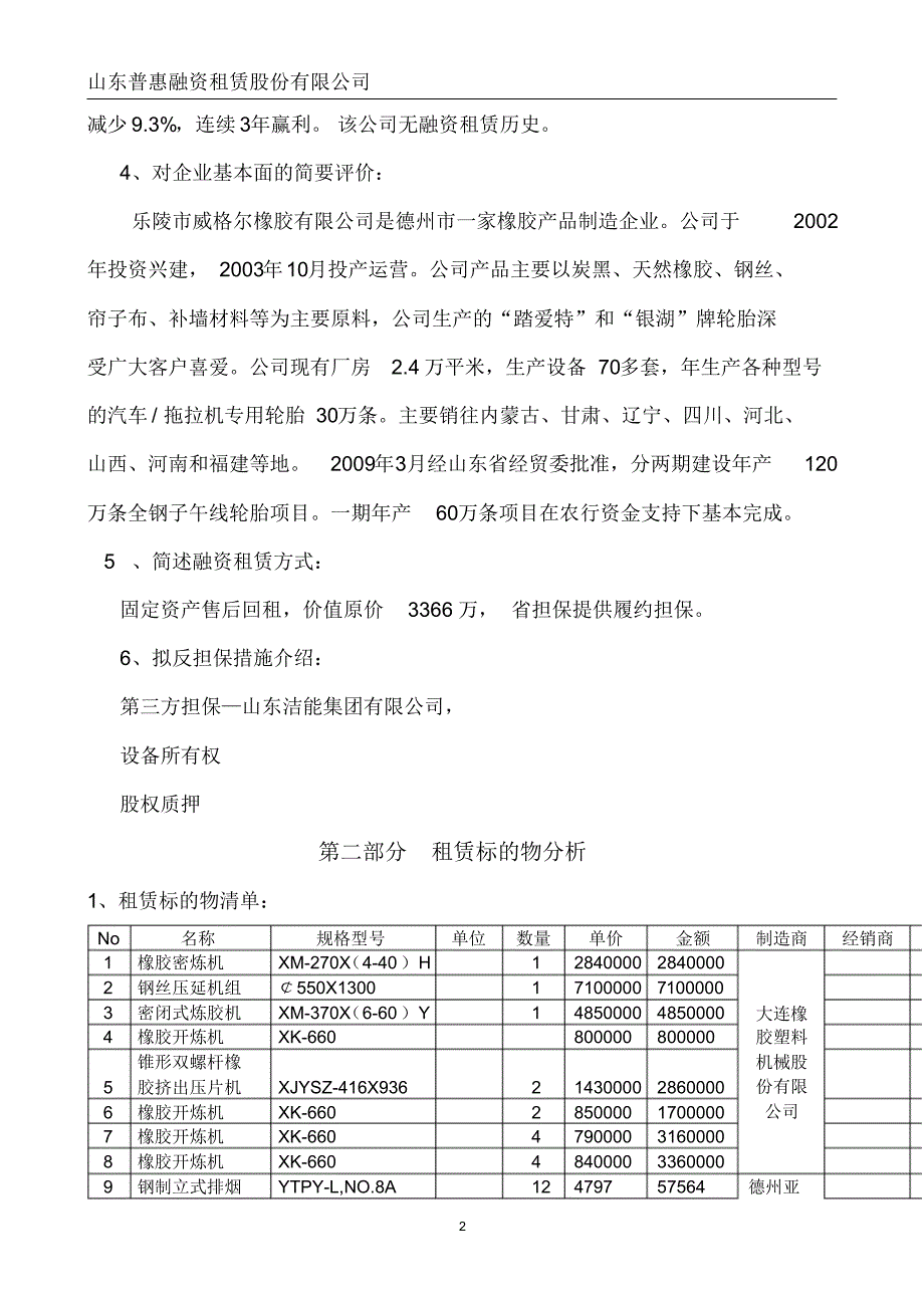 乐陵威格尔融资租赁初审报告_第3页
