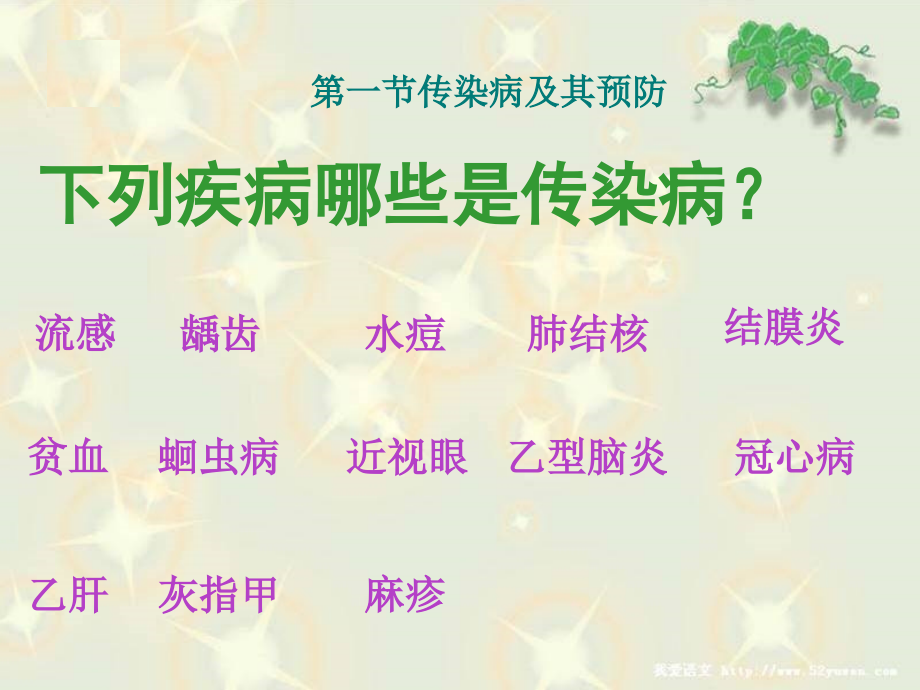 生物第八单元第一章传染病与免疫复习课件（人教新课标八年级下）_第2页