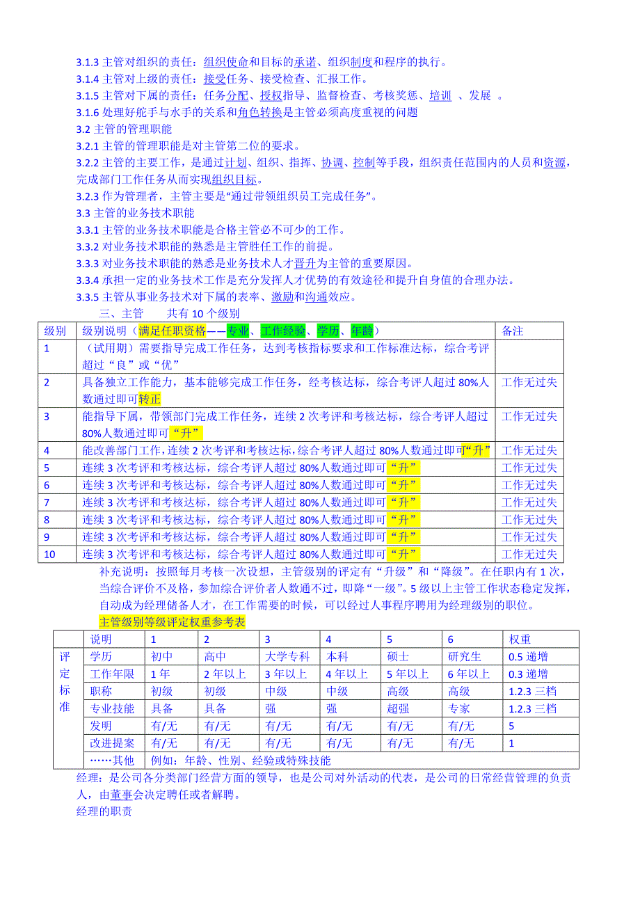 XX集团公司现有员工职务级别评定说明(模板)_第2页