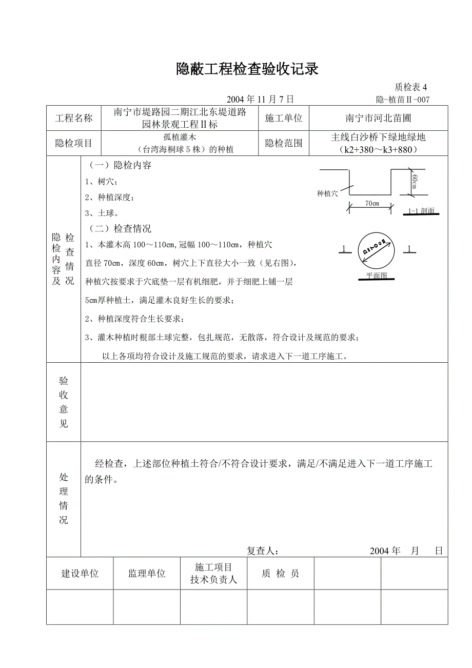 3灌木类隐蔽工程检查验收记录_第1页