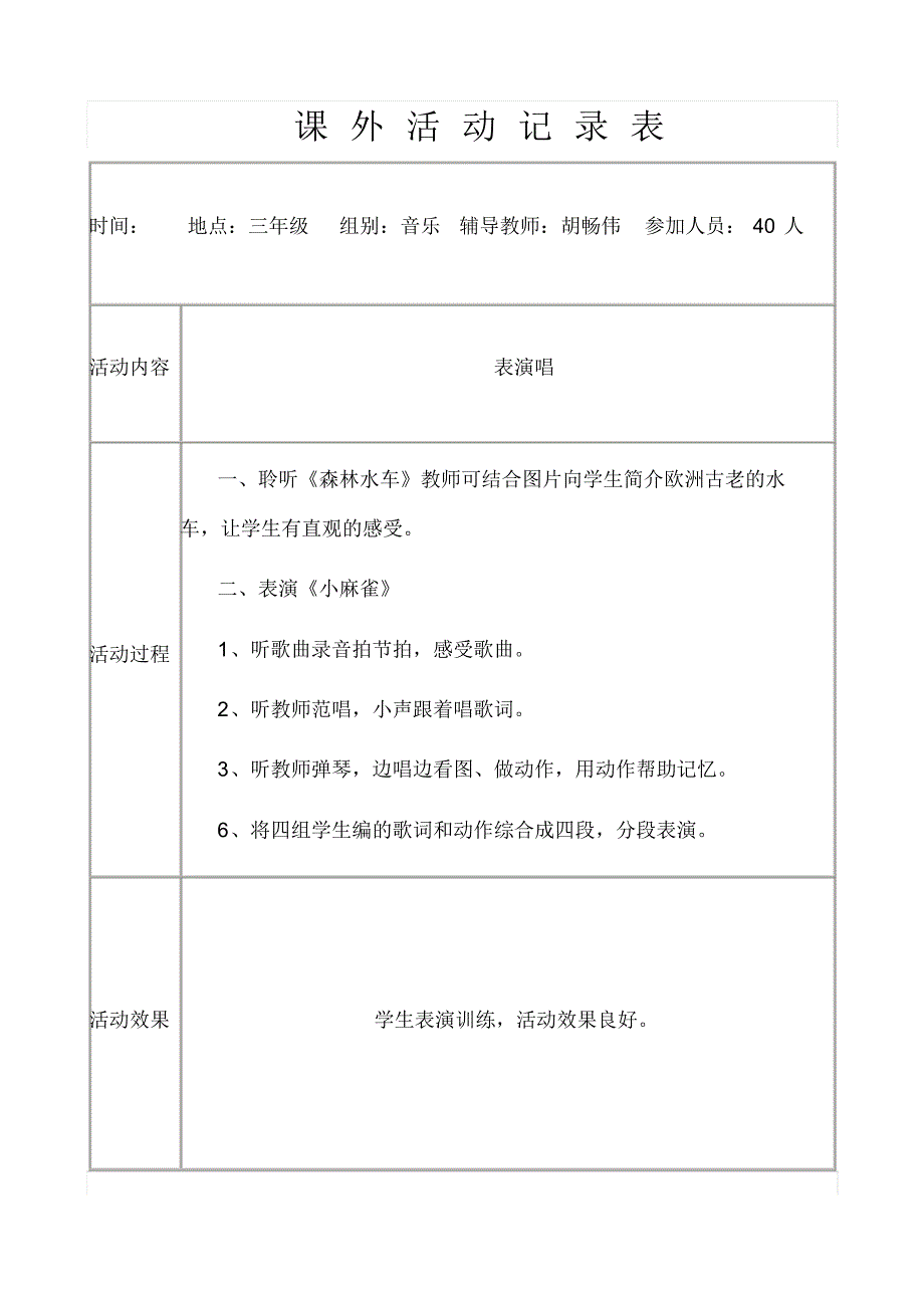 音乐兴趣小组活动记录1_第2页