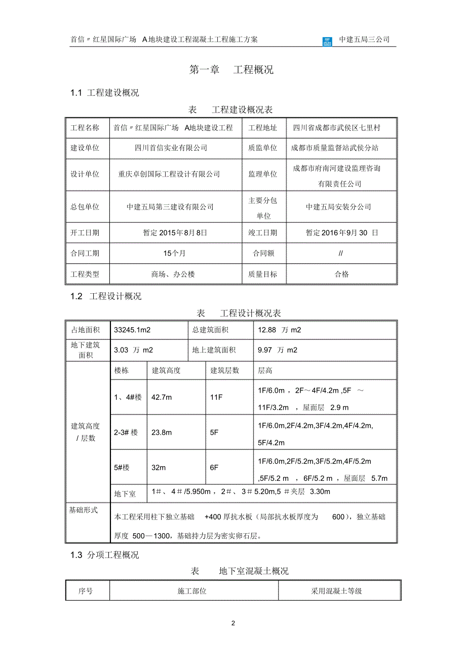 首信红星国际广场A地块混凝土方案_第2页