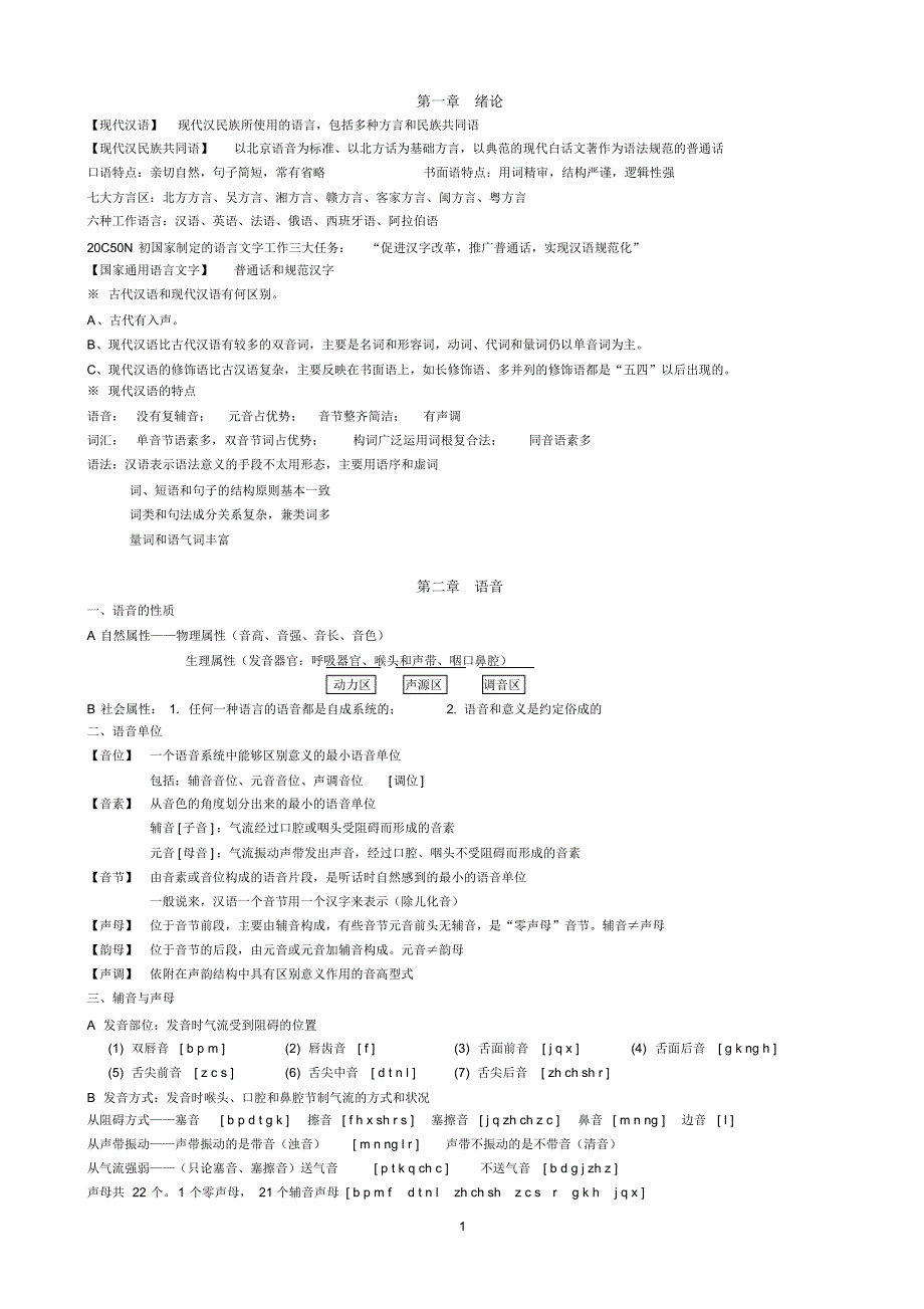 【自整理】现代汉语上册_第1页