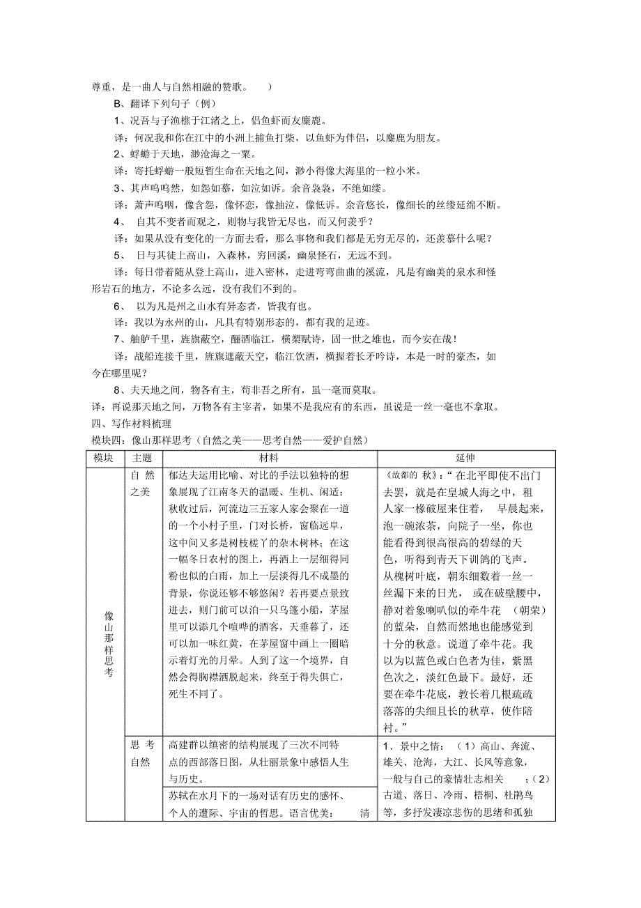 高一语文像山那样思考知识整理_第5页