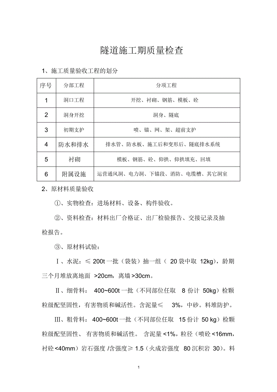 隧道施工期质量检查_第1页