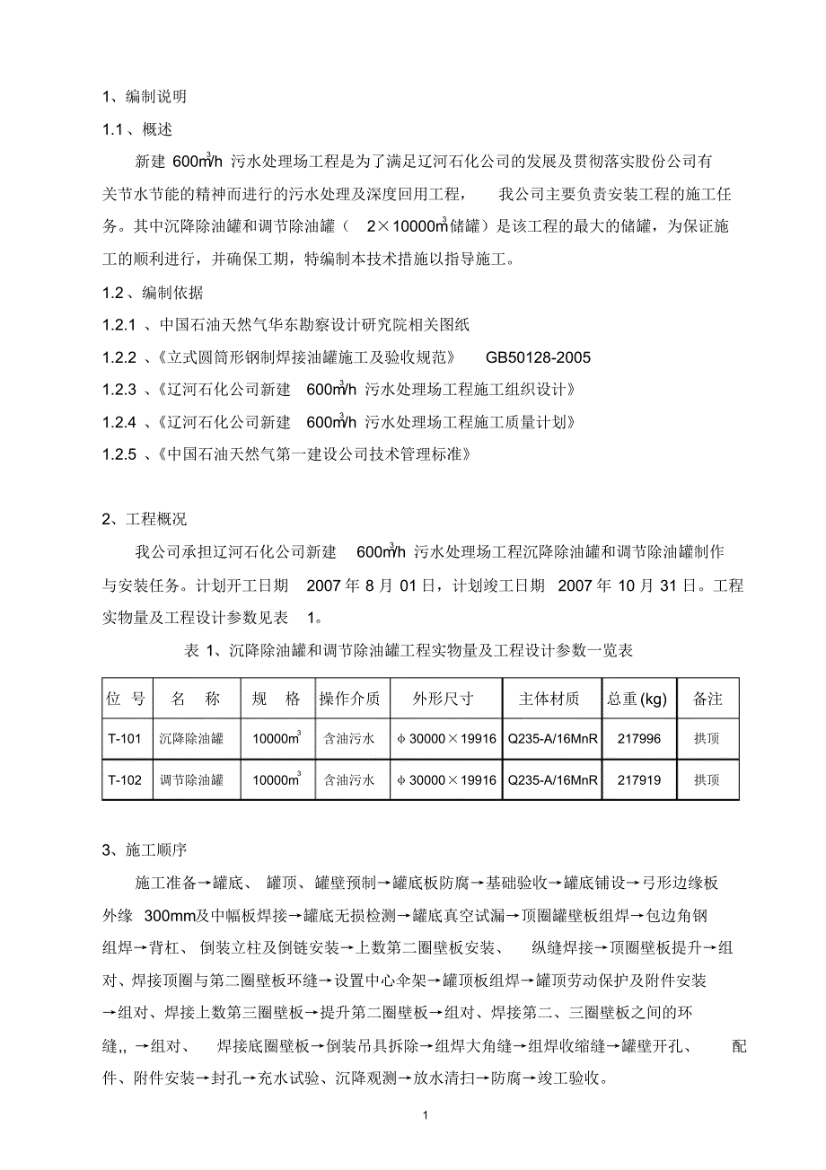 10000立储罐施工技术措施_第1页