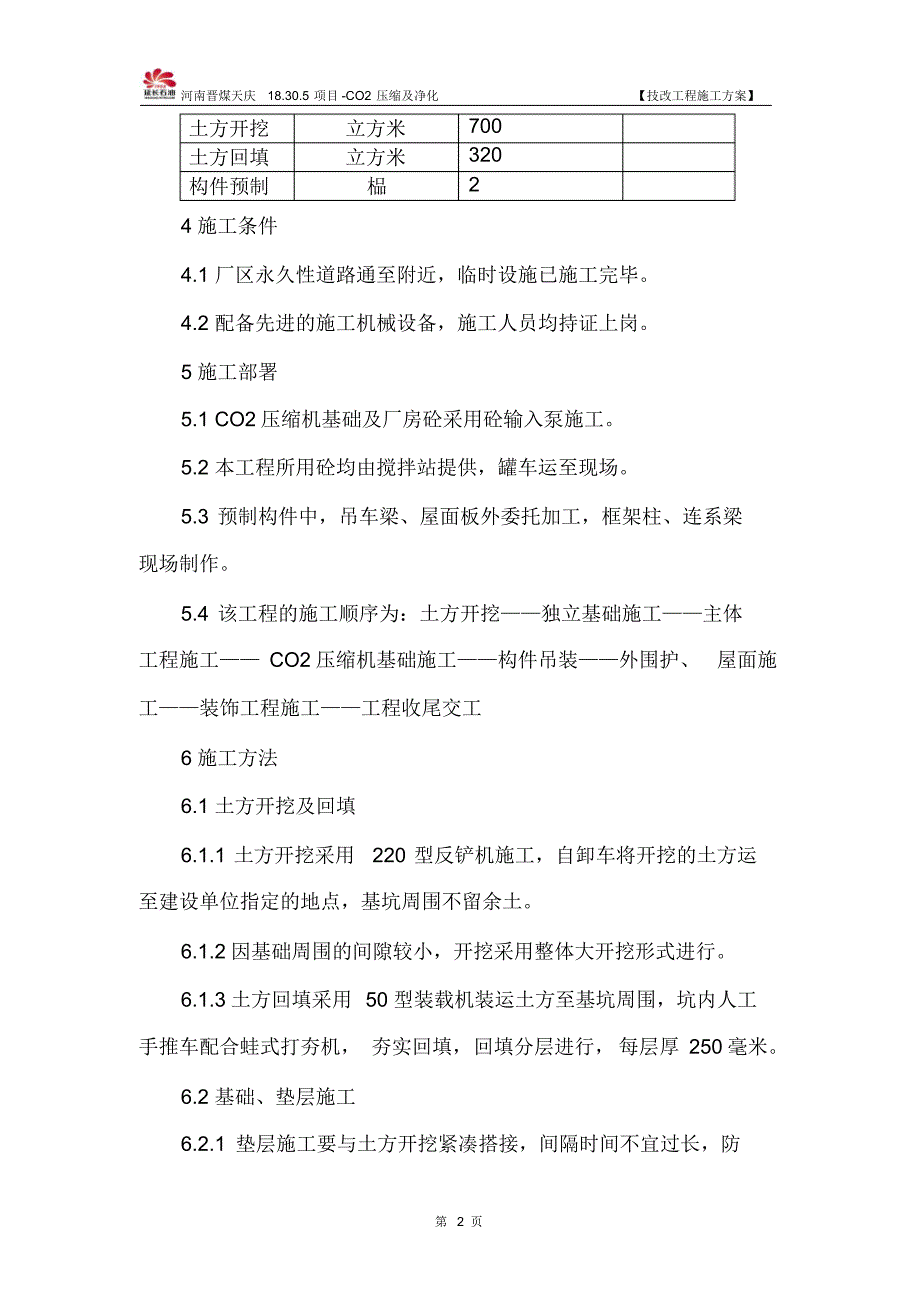 CO2压缩厂房技改施工方案2_第2页