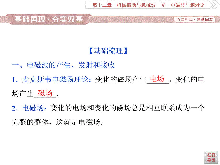 2019届高考物理（人教浙江版）一轮复习课件：第12章 机械振动与机械波、光、电磁波与相对论 5 第五节 _第2页