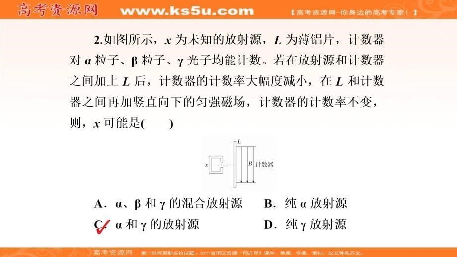 备考2019年高考物理一轮复习课件：第十三章 第2讲　放射性元素的衰变、核能 _第5页