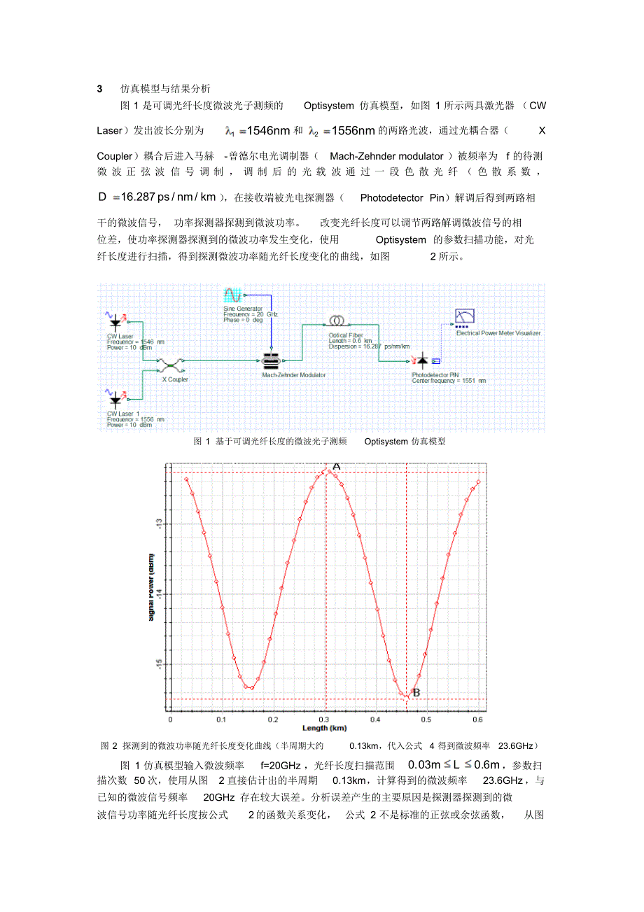 基于可调光纤长度的微波光子测频仿真研究_第3页