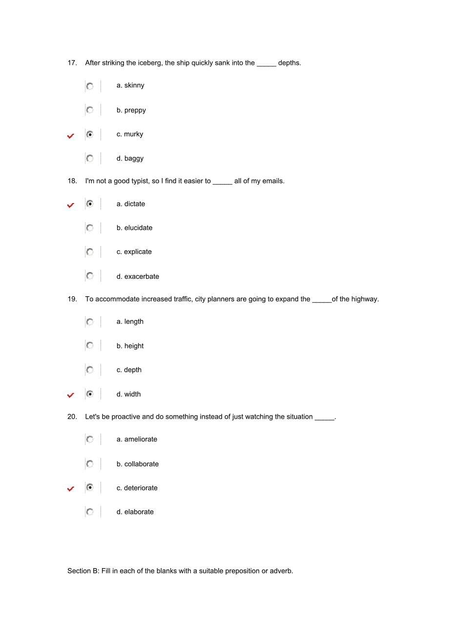 新标准大学英语综合教程4Unittest3答案_第5页