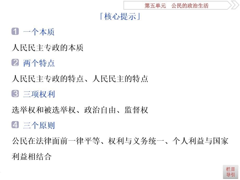 2019届高考政治（人教新课标版）一轮复习课件：第5单元 公民的政治生活 1 第十二课 _第5页