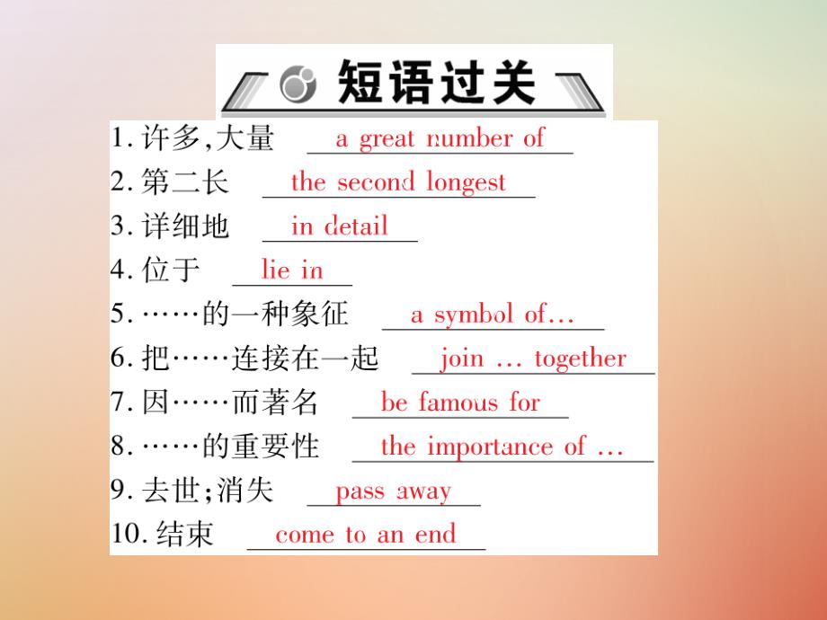 重庆市2018年中考英语总复习 第1部分 教材回顾 九下 unit 5 课件 仁爱版_第3页