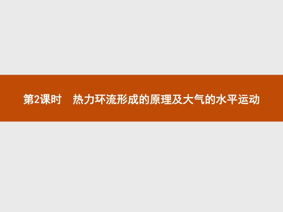 2018年秋高中地理湘教版必修一同步配套课件：2.3.2热力环流形成的原理及大气的水平运动 _第1页