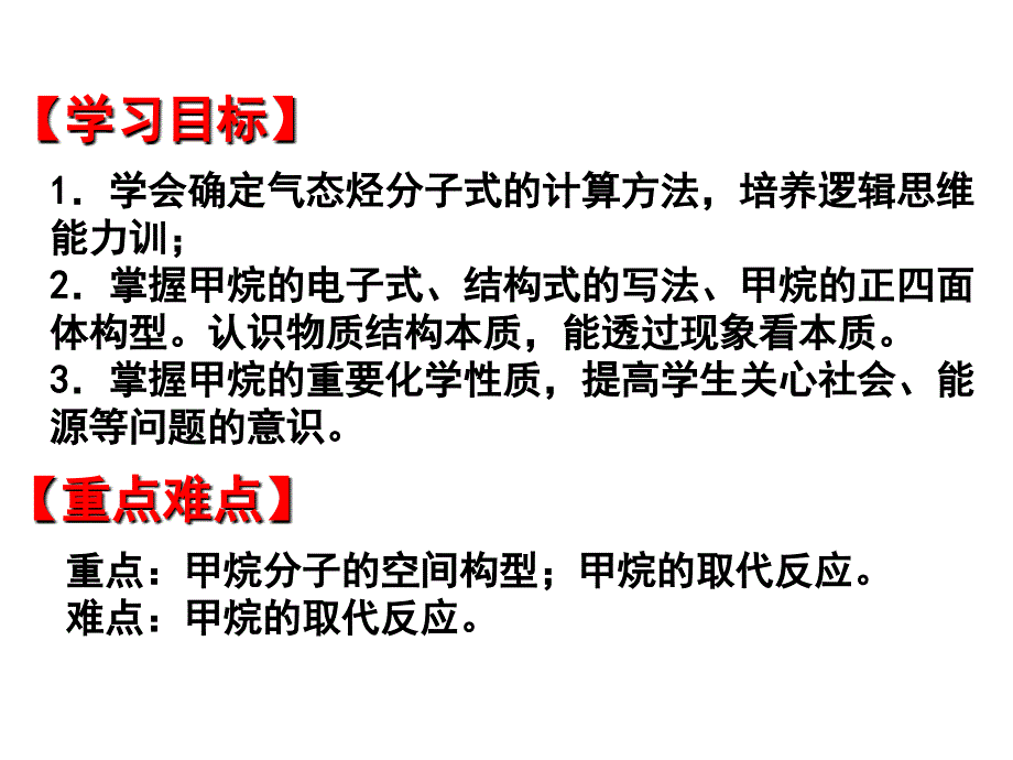 2018秋人教版高中化学必修二课件：3.1.1最简单的有机化合物---甲烷 _第3页