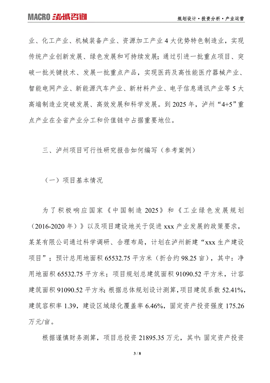 泸州项目可行性研究报告及产业规划设计_第3页