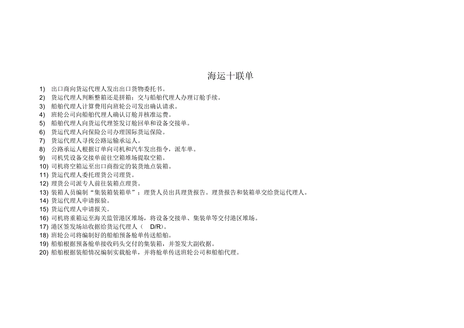 场站收据十联单_第2页