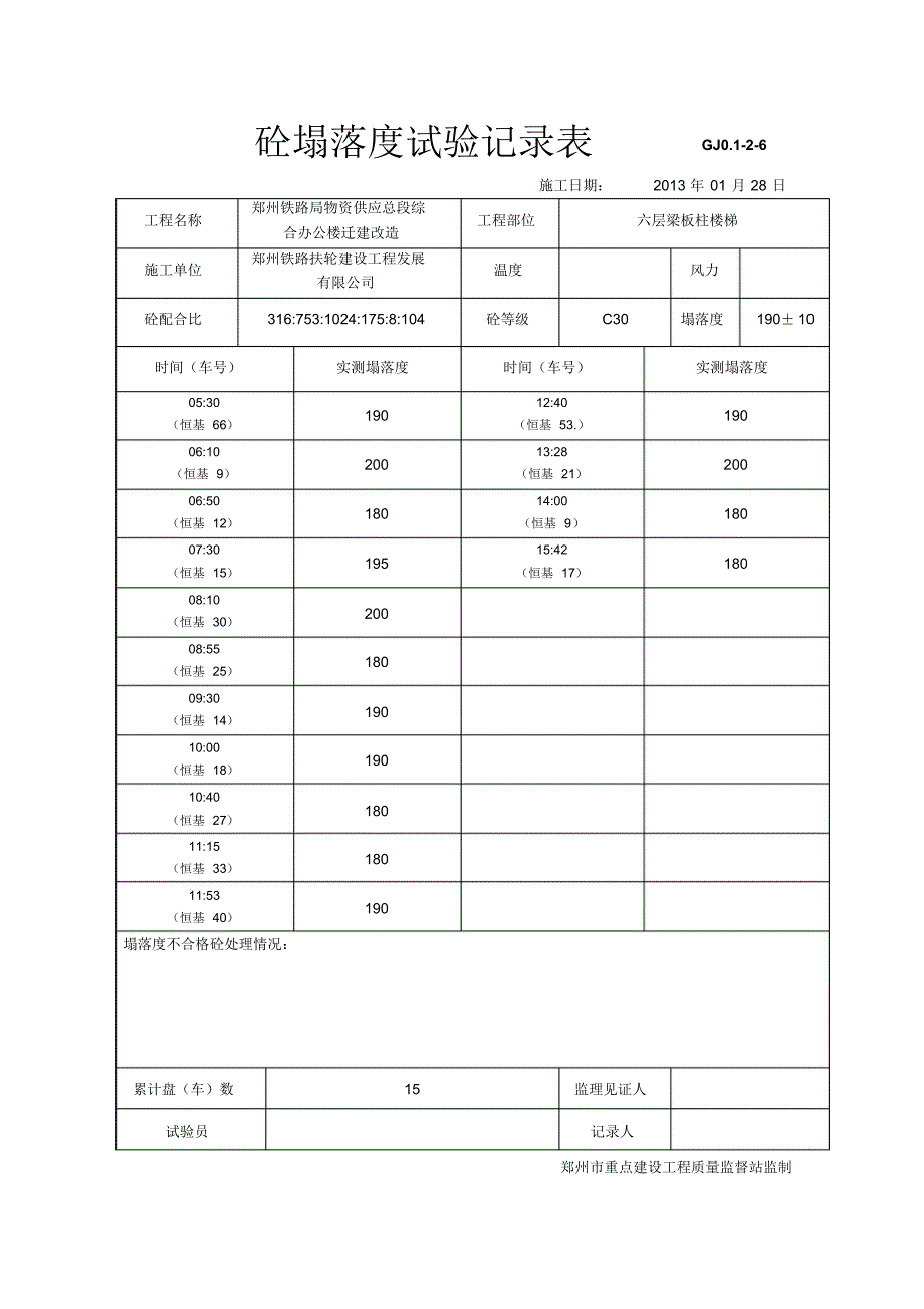 砼塌落度试验记录表._第2页