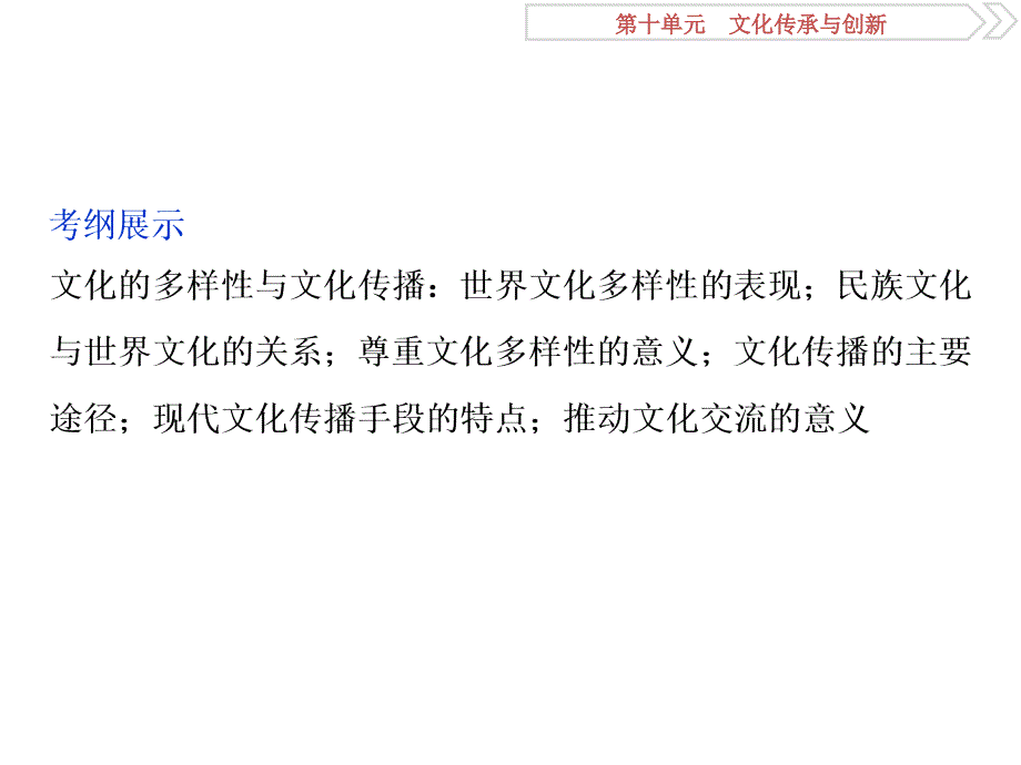 2019届高考政治（人教新课标版）一轮复习课件：第10单元 文化传承与创新 1 第二十三课 _第3页