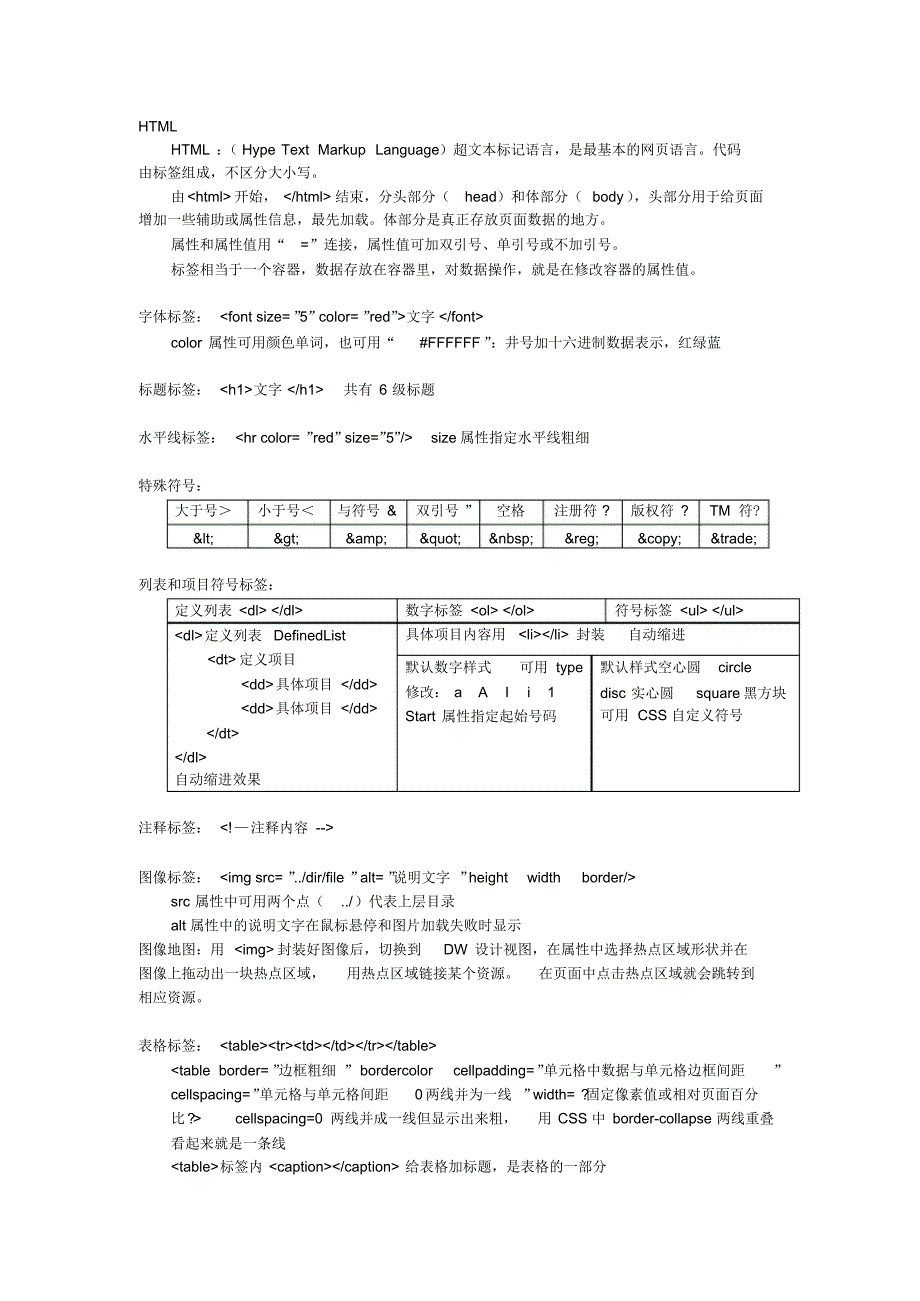 毕向东HTML_CSS_JavaScript教程笔记_第1页