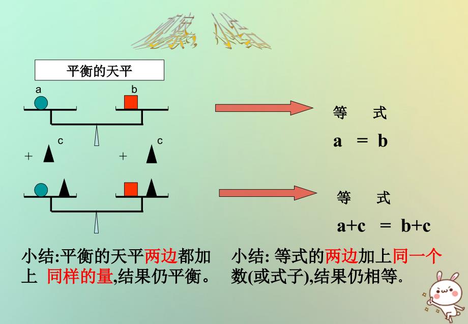 江西省赣州市上犹县营前镇七年级数学上册 第三章 一元一次方程 3.1 从算式到方程 3.1.2 等式的性质课件 （新版）新人教版_第4页