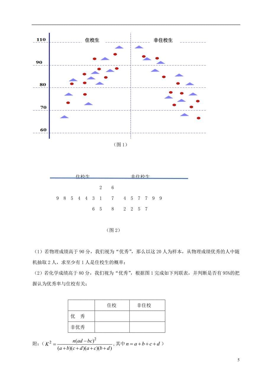 云南省红河州2018版高三数学复习统一检测试题 理_第5页