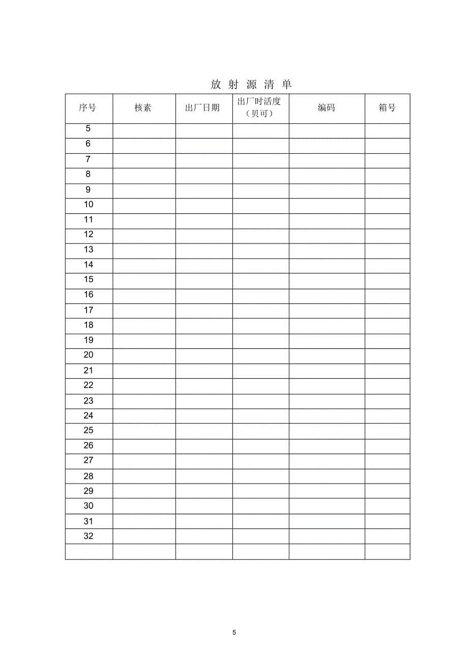 放射源送贮申请表_第5页