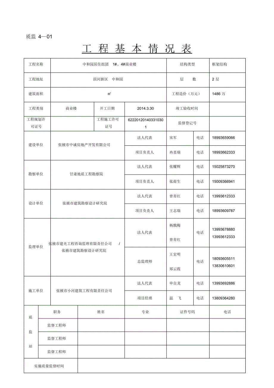 建设工程质量监督报告(中和园)1、4_第2页