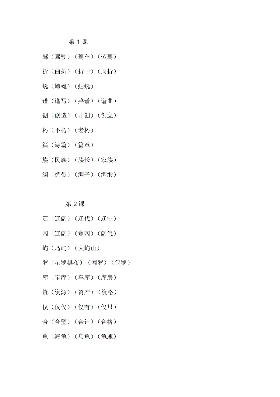 苏教三年级下册生字组词_第1页