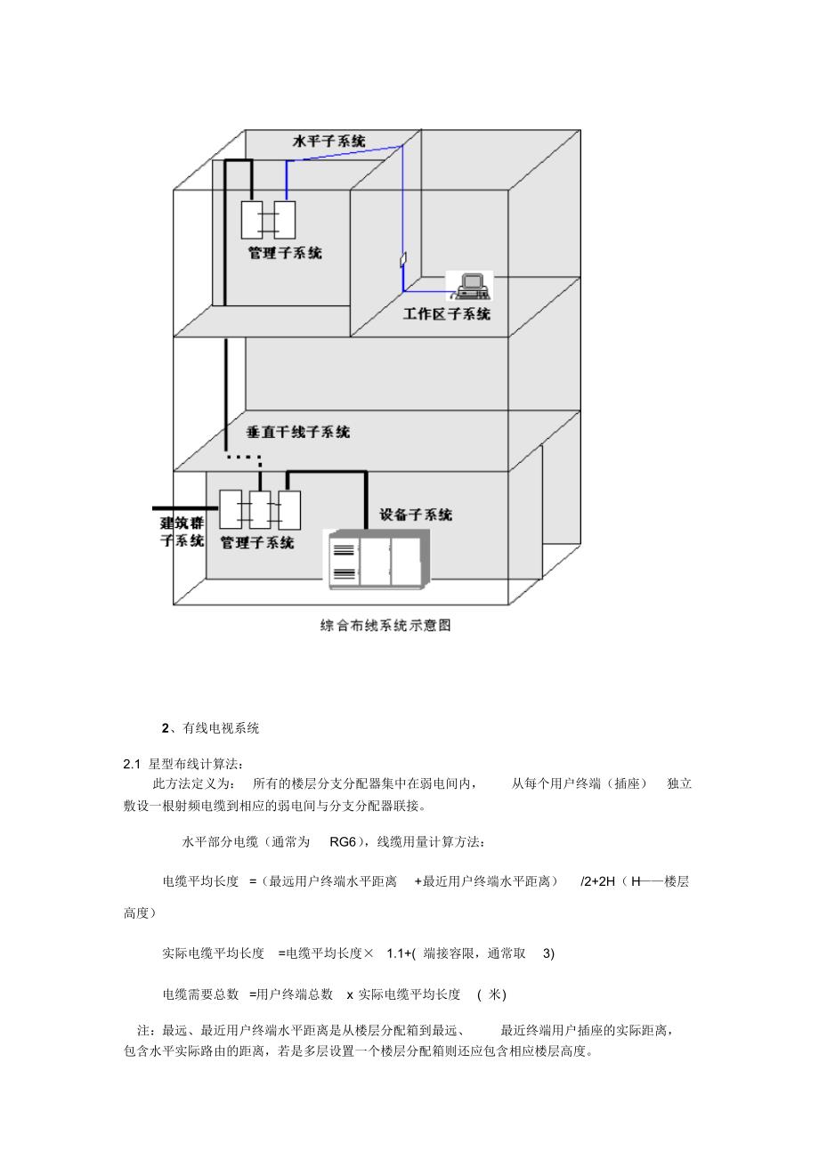 弱电工程线缆计算方法_第2页