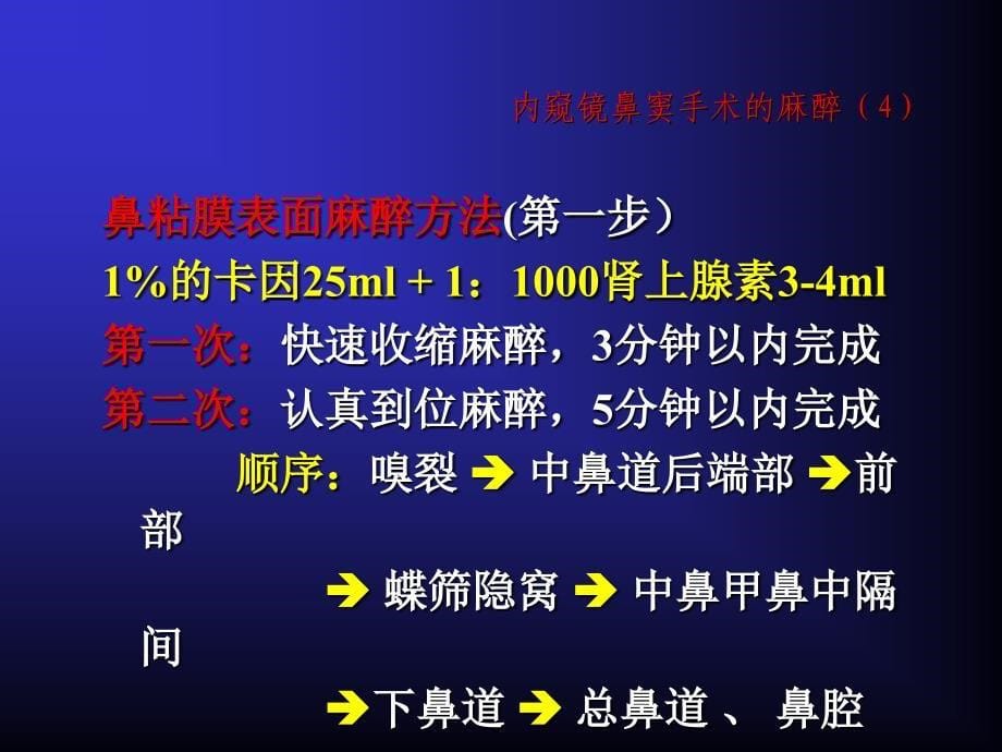 鼻窦内窥镜鼻窦手术的麻醉课件_第5页