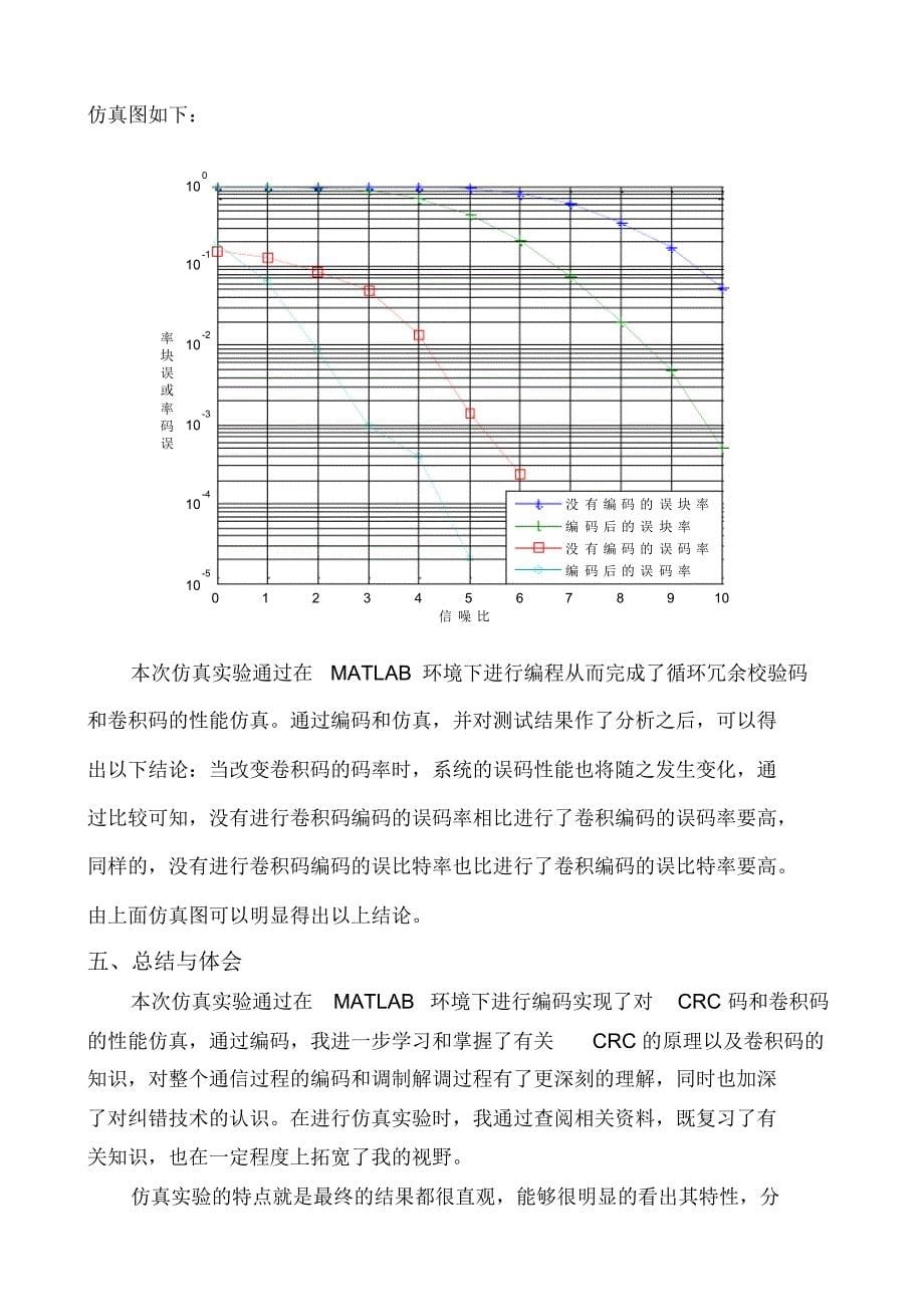 循环冗余校验码和卷积码的性能仿真_第5页