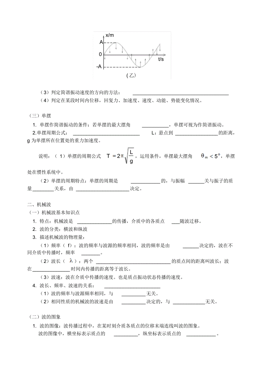 机械振动与机械波复习学案_第3页