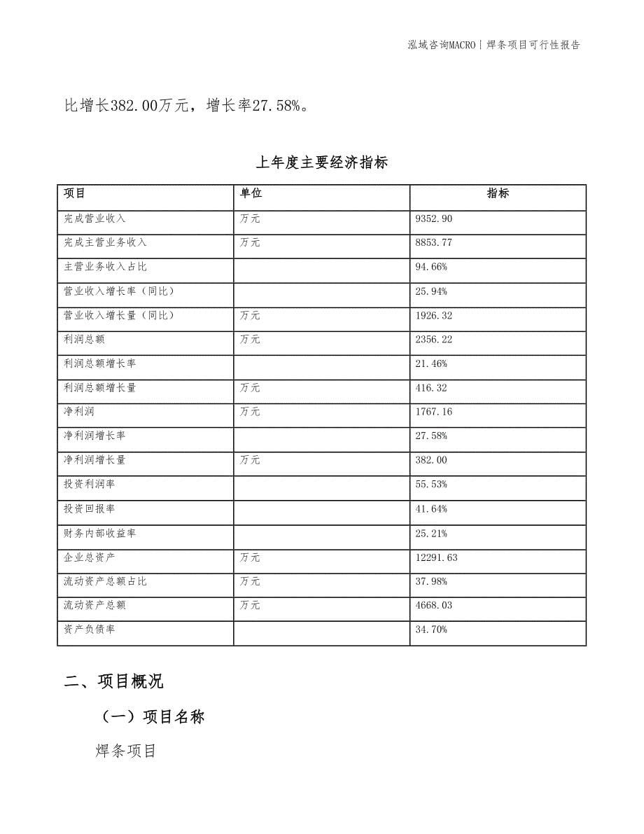 焊条项目可行性报告_第5页