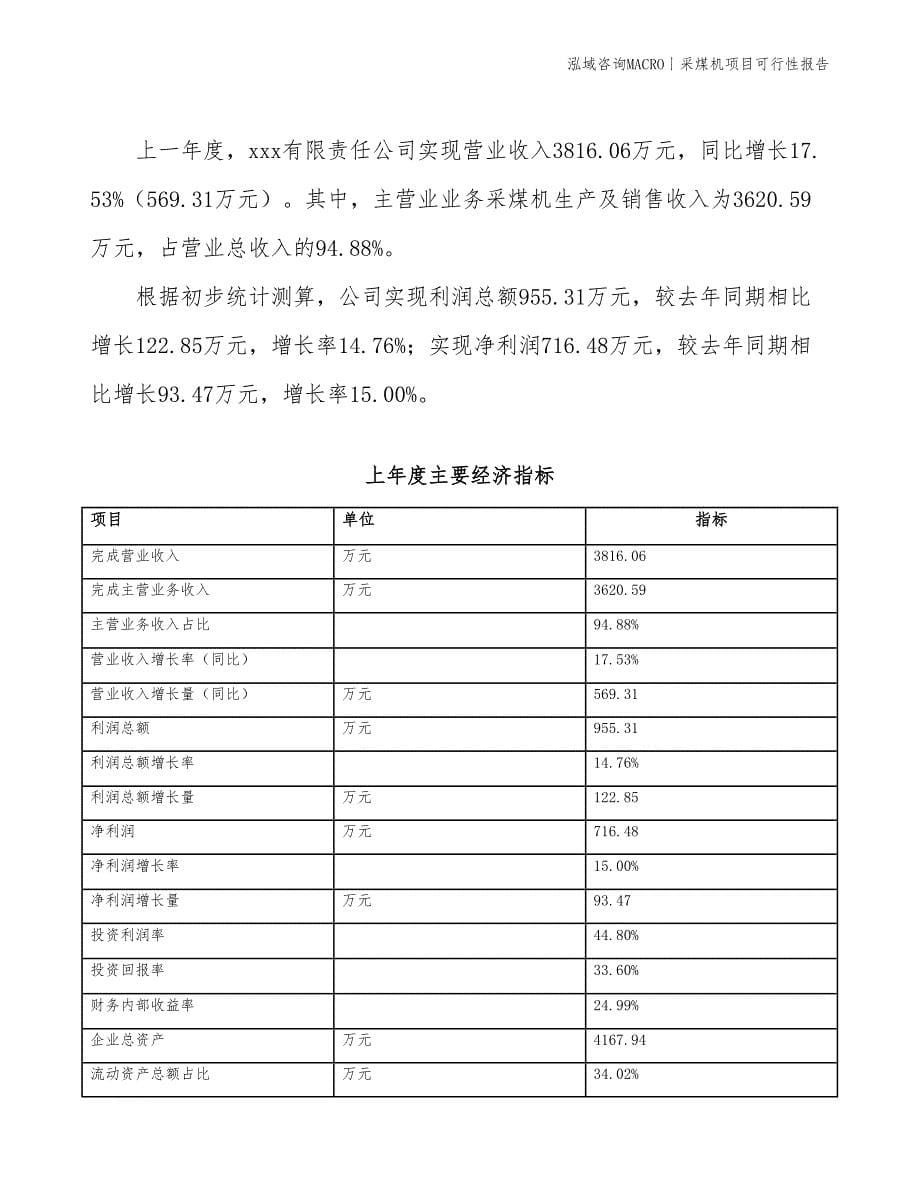 采煤机项目可行性报告_第5页