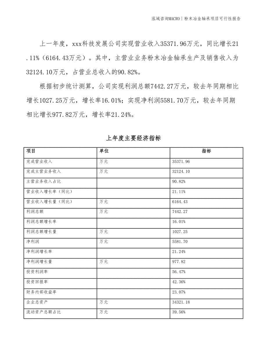 粉末冶金轴承项目可行性报告_第5页