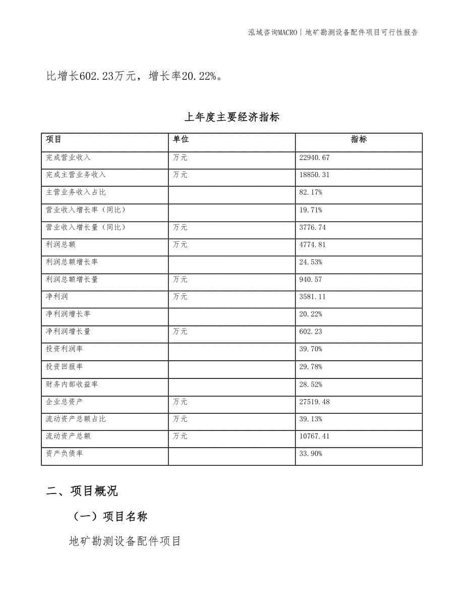 地矿勘测设备配件项目可行性报告_第5页