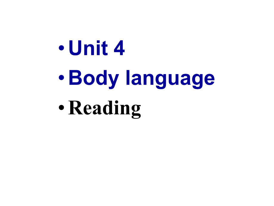 高中英语unit4bodylanguag_第1页